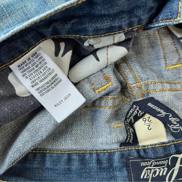 Lucky Brand Women’s The Riley Jean Straight Leg Medium Wash (Selvage) Size 2/26 - Picture 7 of 8